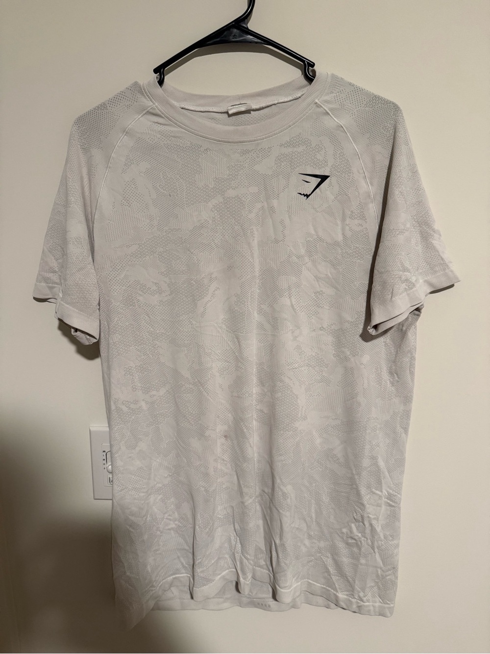 Gymshark Men’s White Subtle Camo Training Tee
